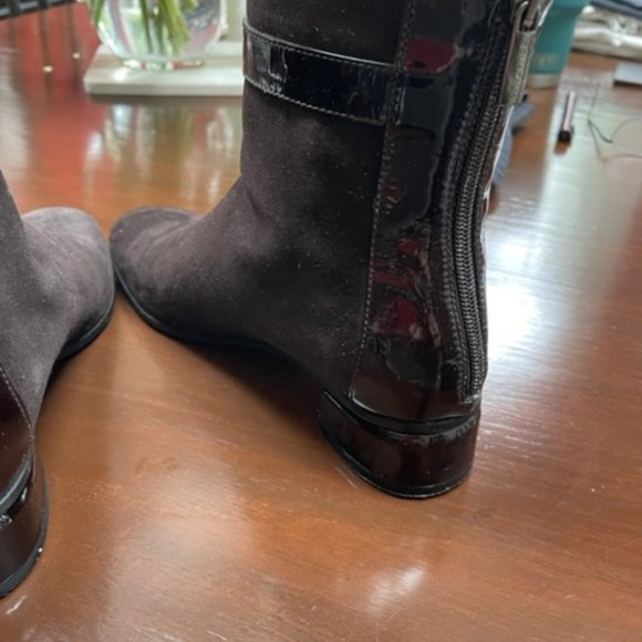 Gorgeous Aquatalia fashion boots-suede and patent leather- size 10 - Picture 11 of 11